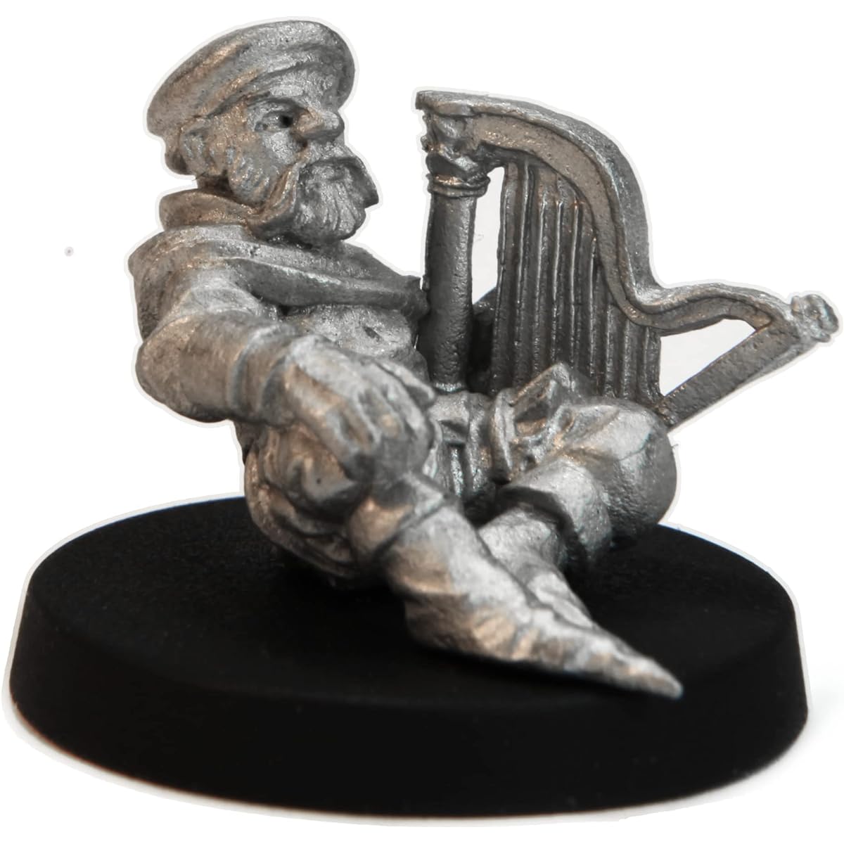 Stonehaven Male Dwarven Musician Miniature Figure (for 28mm Scale Tabletop Wargaming) - Made in the USA