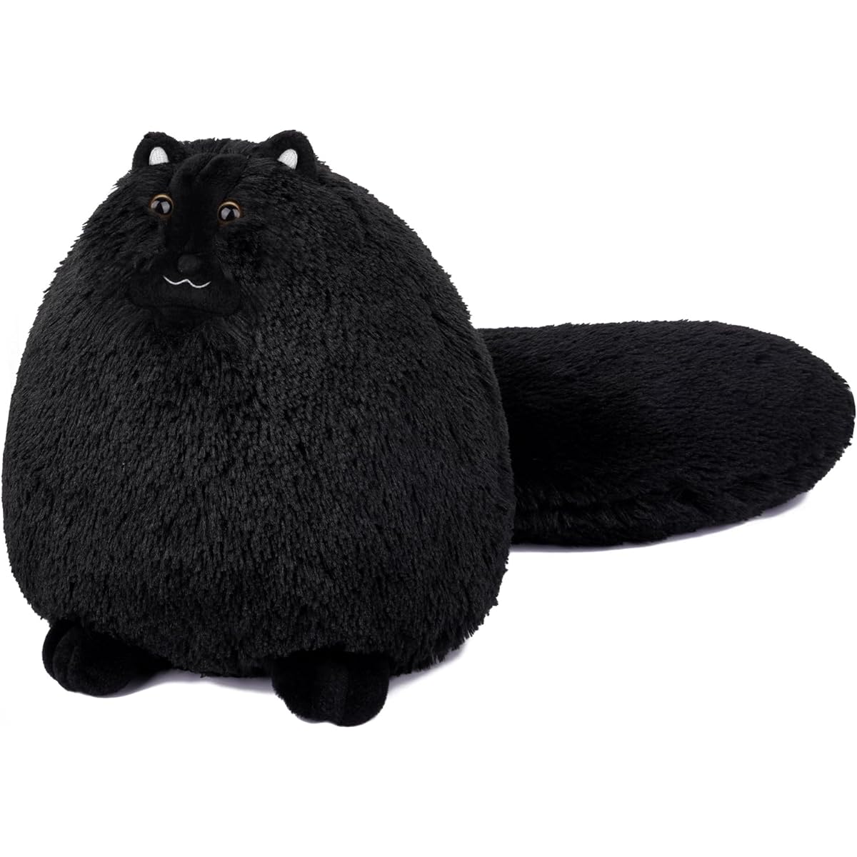LMTGLDT Black Cat Weighted Plush Toy 14" Weighted Stuffed Animal for Kids Weighted Black Cat Plush Toy Black Cat Pillow Stuffed Animal for Adults 1.8 lbs