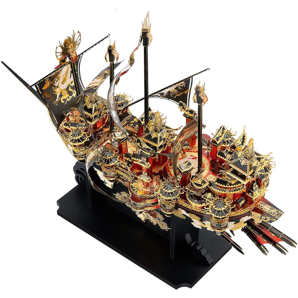 Piececool 3D Puzzle Kamikaze Battleship DIY Metallic Nano Puzzle No Connecting Agent Required 3D Puzzle for Adults Handmade Model Assembly Kit Folk Crafts Decoration Birthday Christmas Present Best Gift