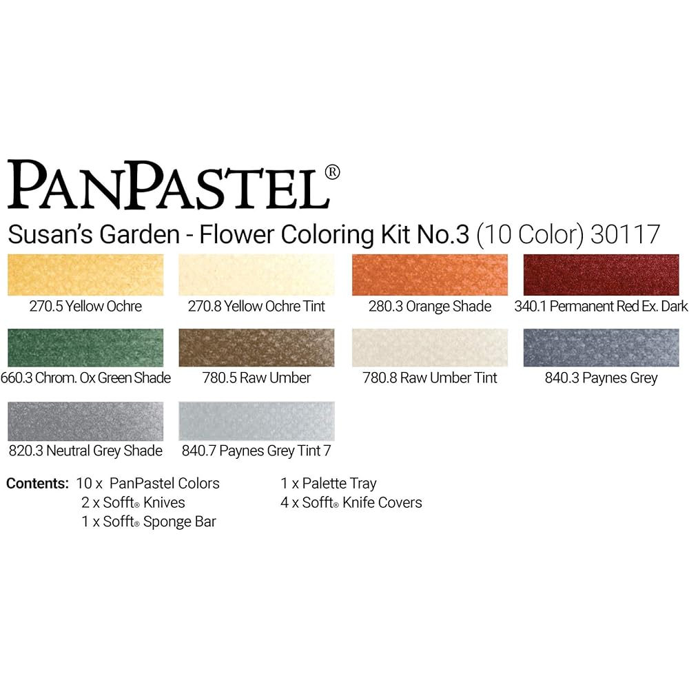 PanPastel 30117 Susan's Flower Color Kit (3) 10 Color Set 318454