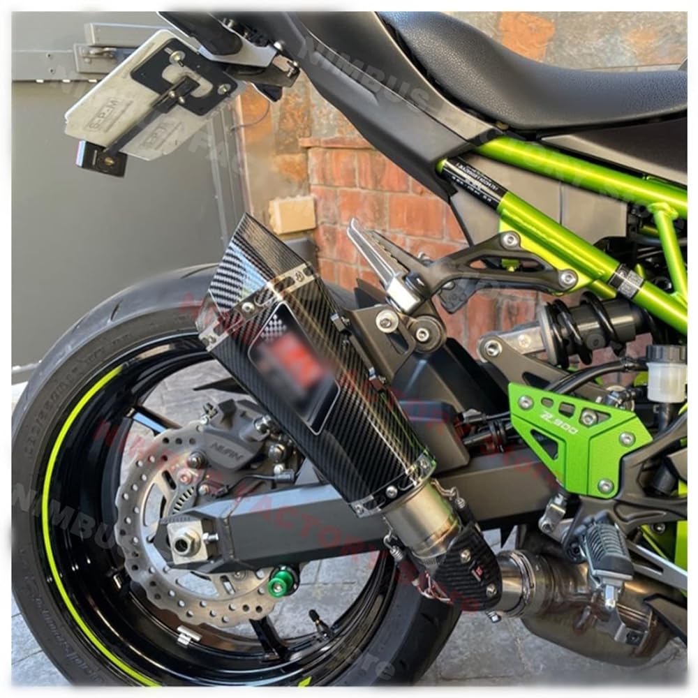 Slip-on Motorcycle Exhaust Middle Link Pipe Yoshimura Escape Muffler DB Killer Replacement Upgrade Accessory for Kawasaki Z900 2020-2021 (Color: F)