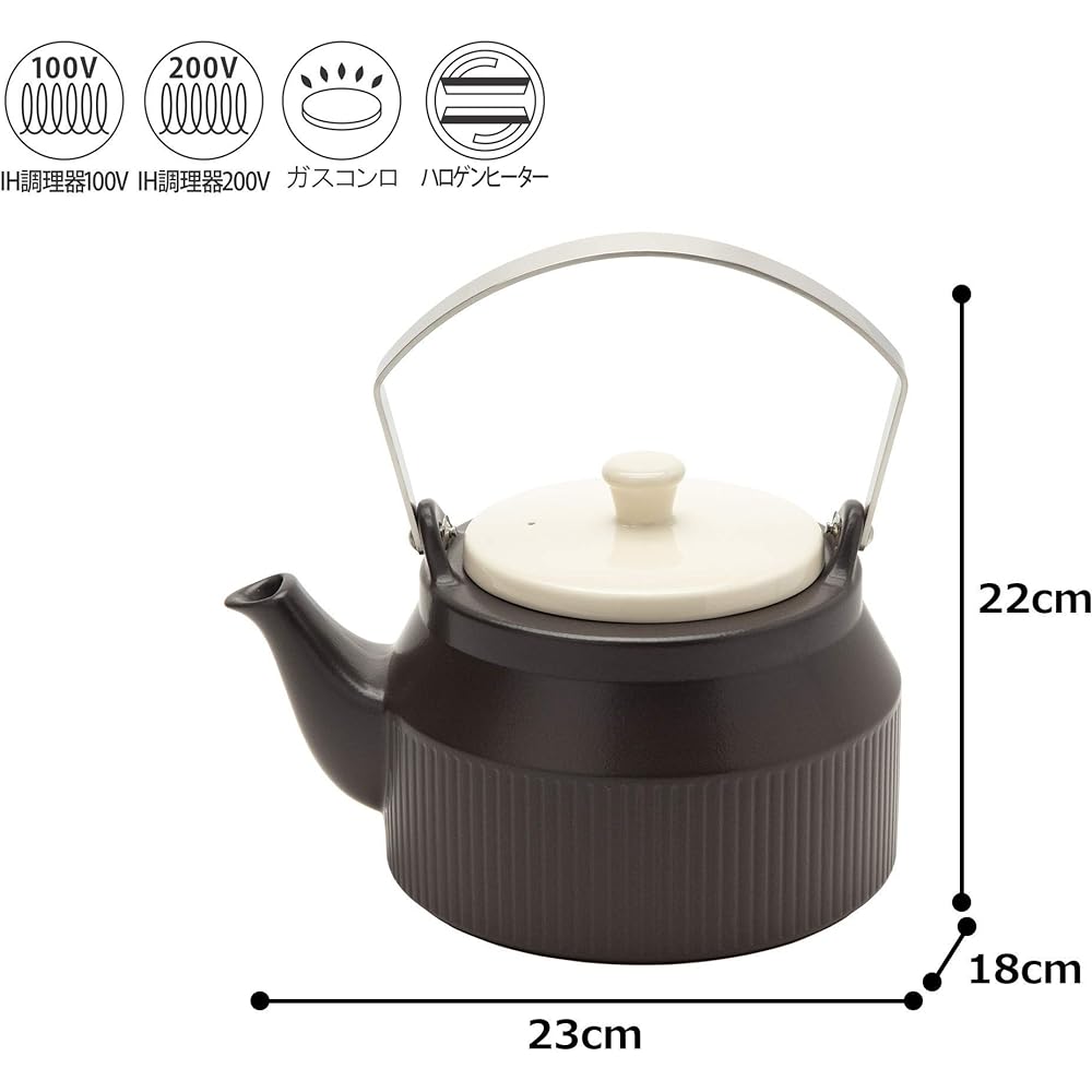 Miyao THERMATEC IH Kettle 1.8 Black x White T-783580