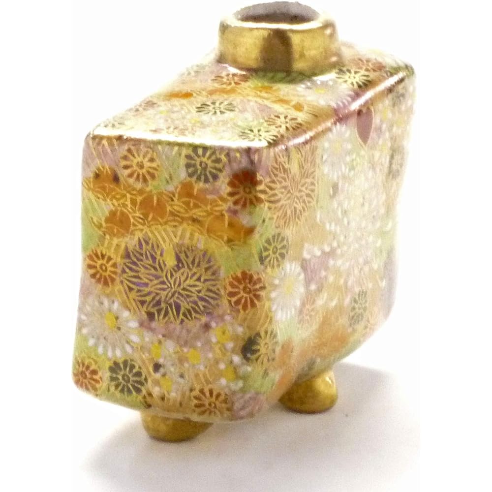 Kutani ware [single flower vase] Kaga's lords and princesses Kibun (Kinhana-zume)