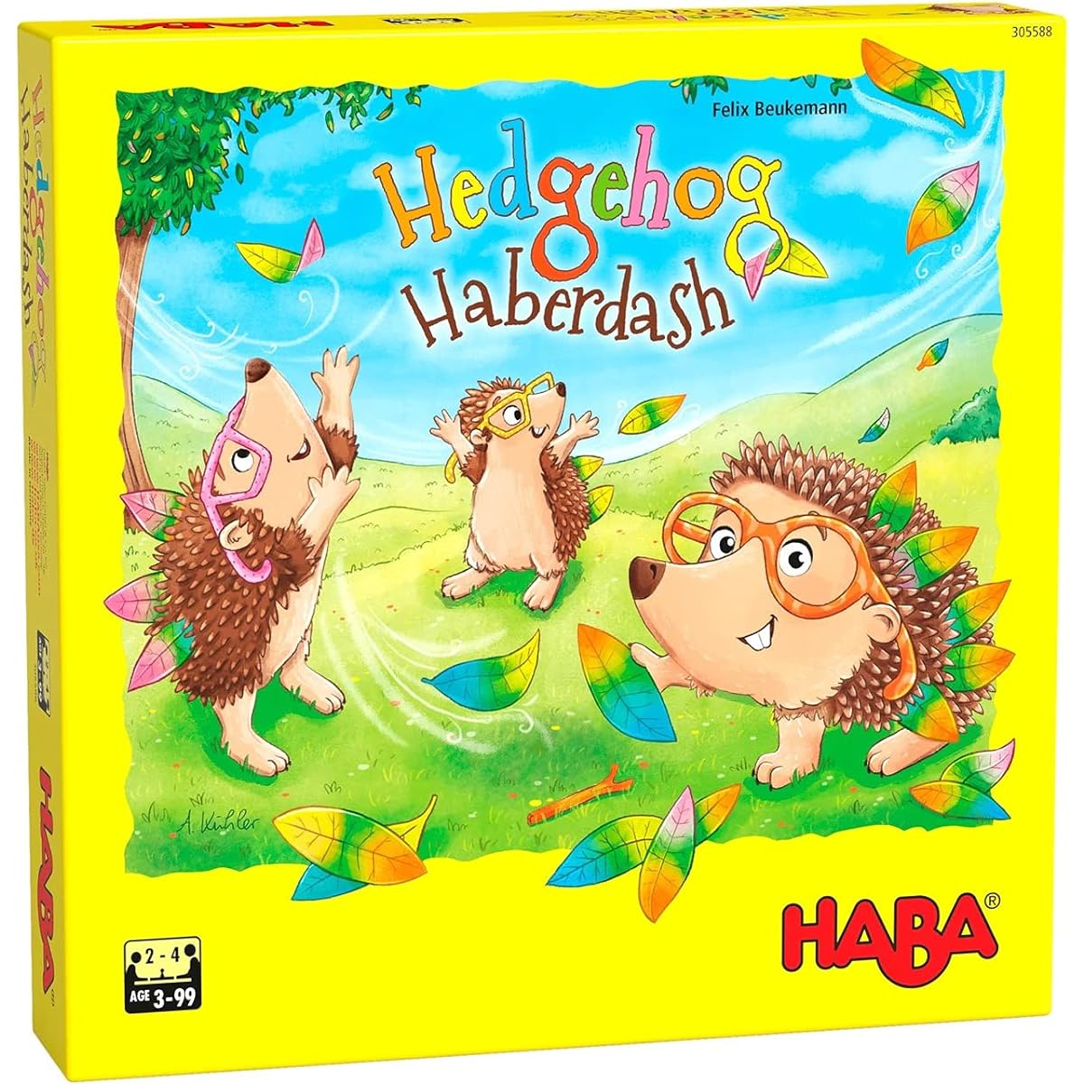 HABA Hedgehog Haberdash Color Matching Memory Game Ages 3+ (Made in Germany)
