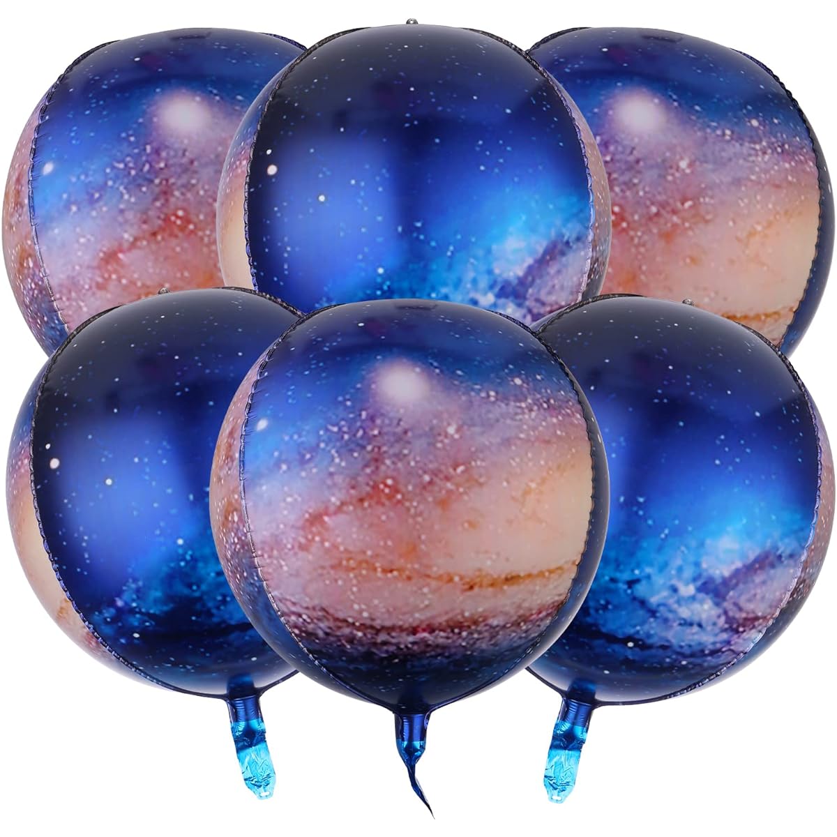 Thinp 6 Pieces Galaxy Balloon 22 Inch Space Balloon Planet Balloon Space Party Decorations Space Theme Party Supplies Galaxy Birthday Party Decorations Photo Background (Purple)