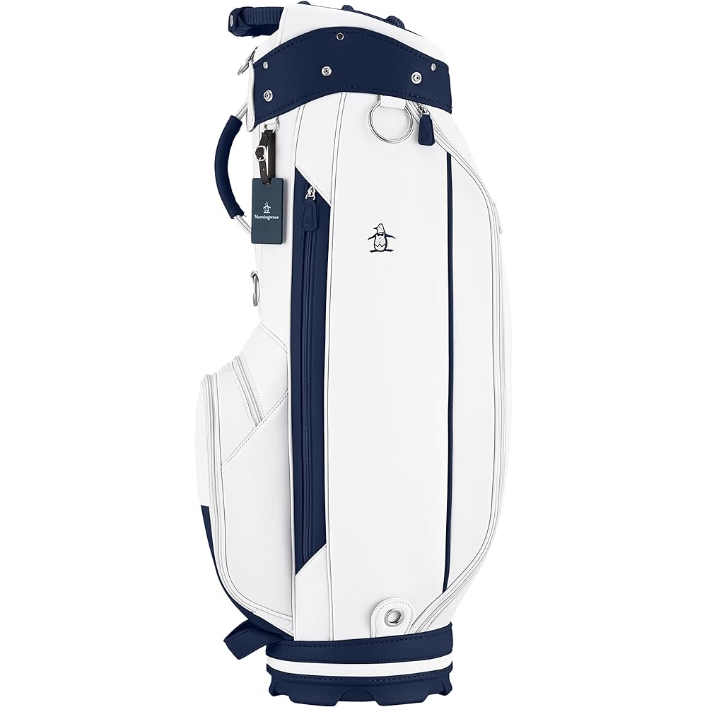 Munsingwear Caddy Bag [Distribution Limited Special Order] Golf 3.2kg 9 Type 6 Split 47 Inch Compatible Simple Men's WH00 (White)