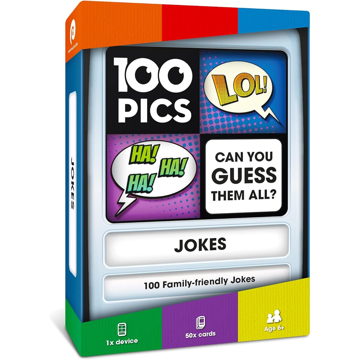 100 PICS Joke Travel Game - Family Brain Teaser Pocket Puzzle for Kids and Adults