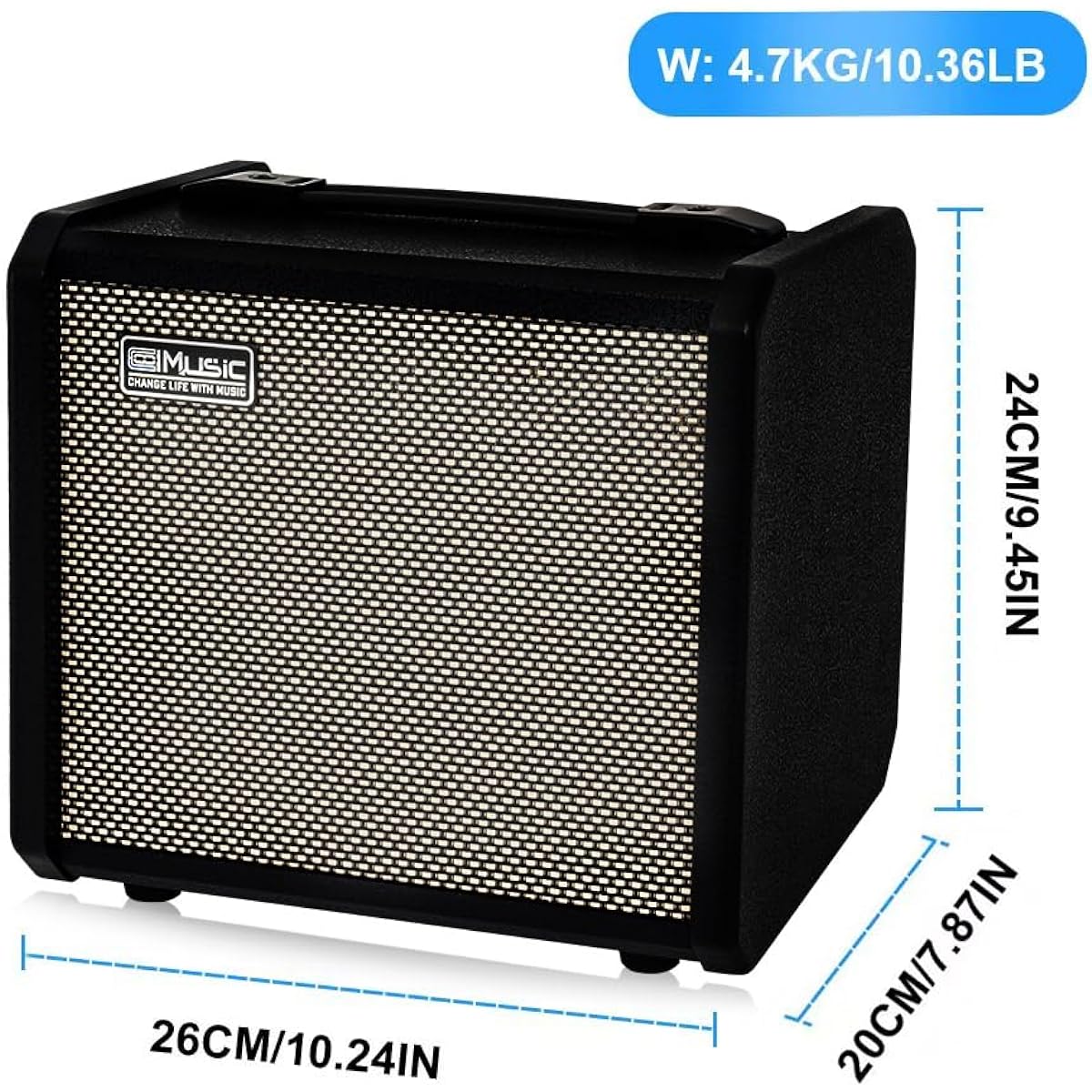 COOLMUSIC TS20 Bass Combo Amplifier -20W Perfect for Bass Guitar