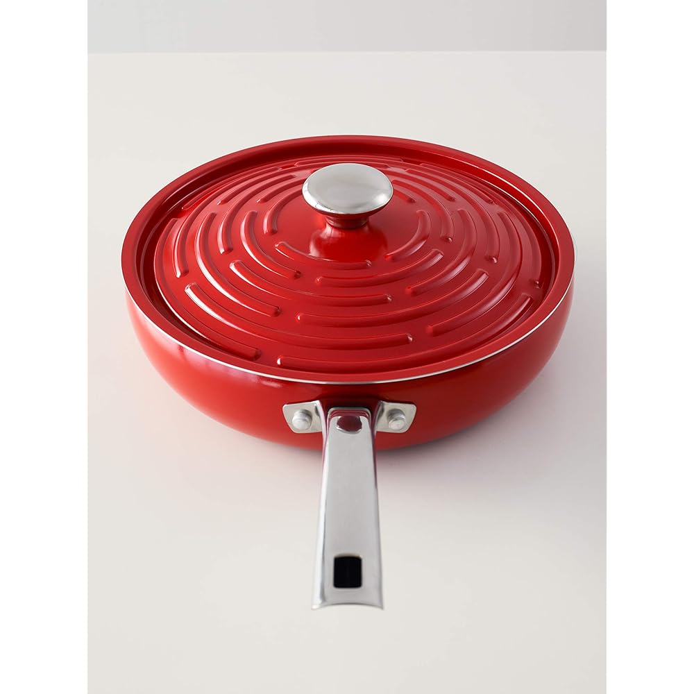 Meyer Circle Pan 26cm with Lid Aluminum Alloy IH Compatible Lightweight Red "Circle Pan 26cm" [Domestic Genuine Product] LPT-P26FRD