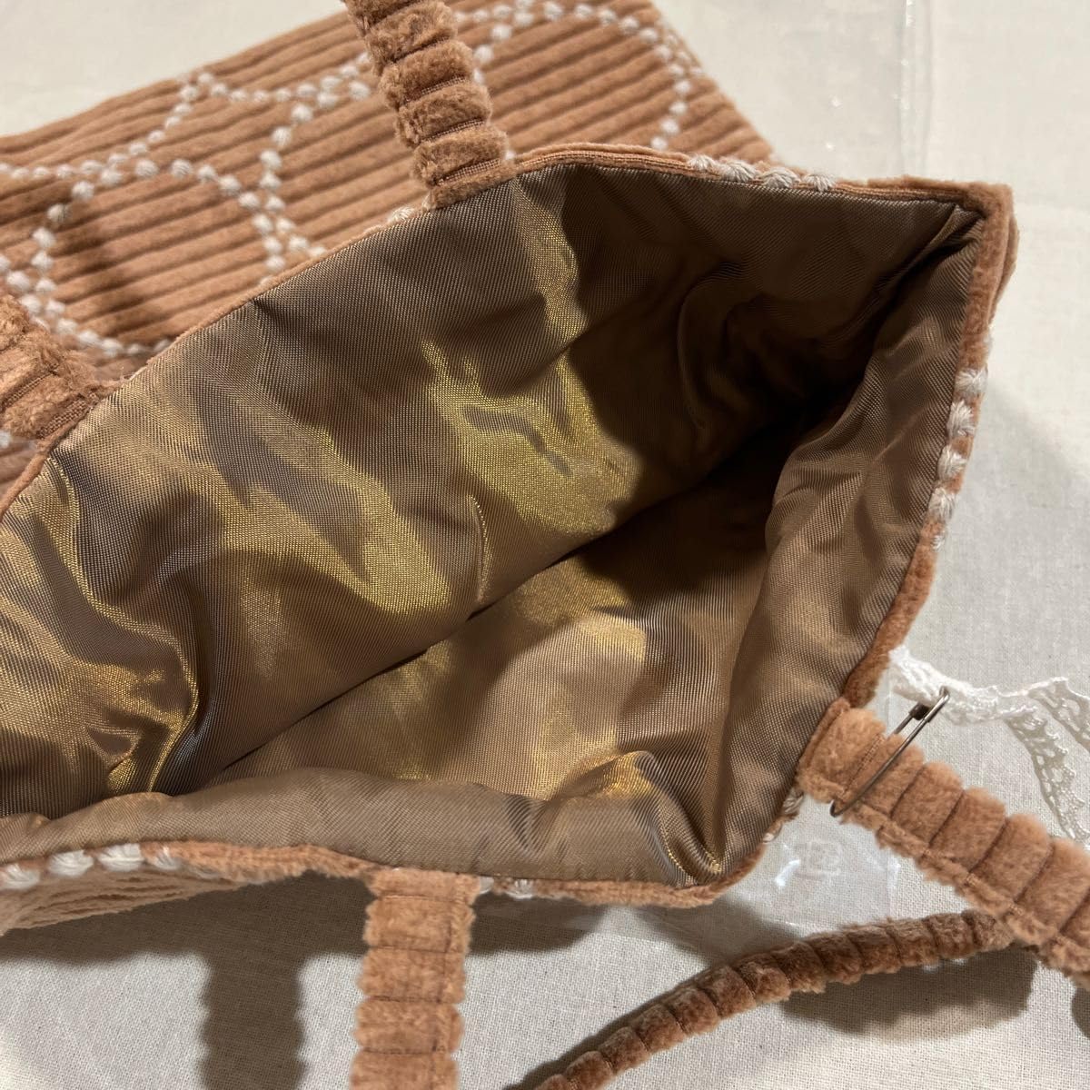 Mina Perhonen Tambourine Toast Bag Brown Corduroy