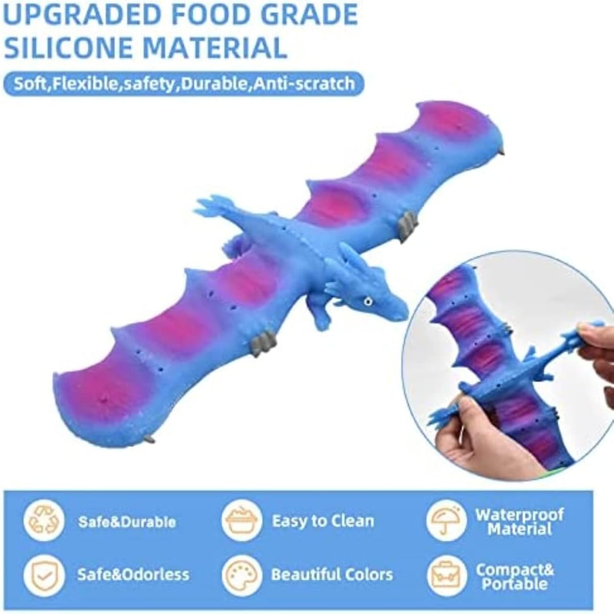 RAYCHY 3pcs Dinosaur Slap Bracelets Kids Party Favors Dinosaur Theme Goodie Bags for Boys & Girls Birthday Party Gifts for Kids Carnival Prizes (Green)