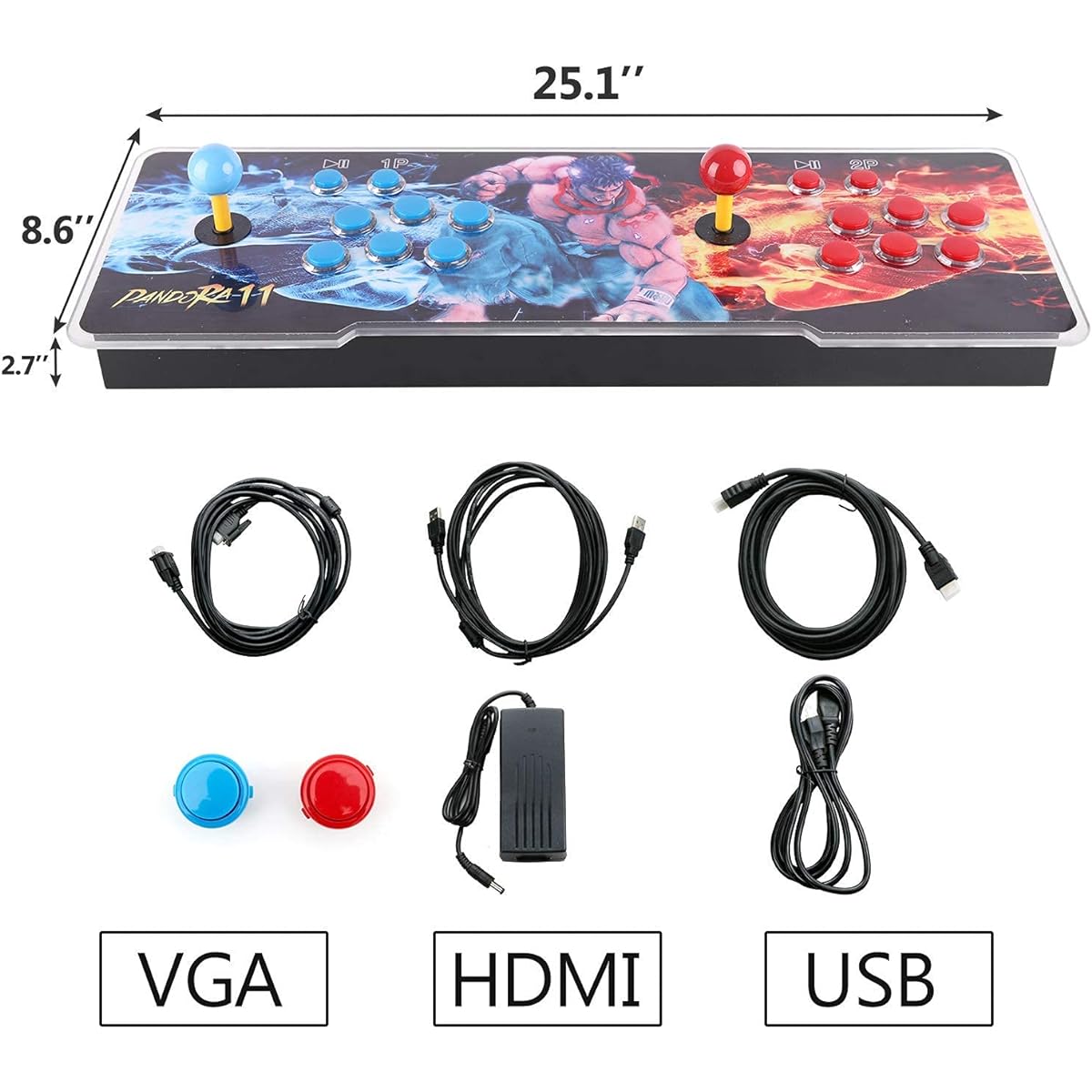 【3003 Games in 1】 Arcade Game Console ,Pandora Treasure 3D Double Stick,3003 Classic Arcade Game,Search Games, Support 3D Games,Favorite List, 4 Players Online Game,1280X720 Full HD Video Game (Black)