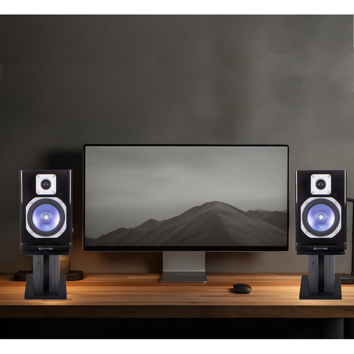 Technical Pro 8 Studio Monitor Bookshelf Computer Multimedia Speaker Stand 2pcs