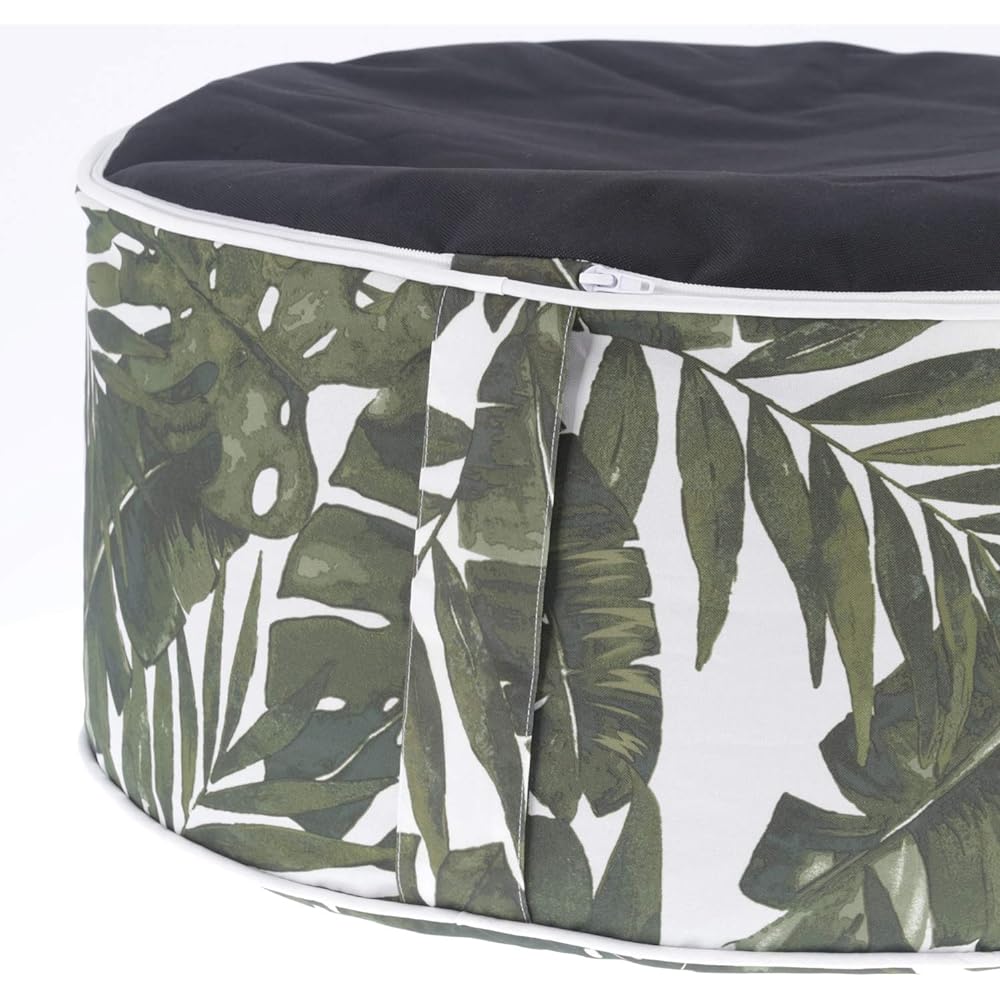 Fuji Boeki Water Repellent Air Stool Cushion Diameter 53cm Botanical Compact Camping Outdoor Inflatable 72119