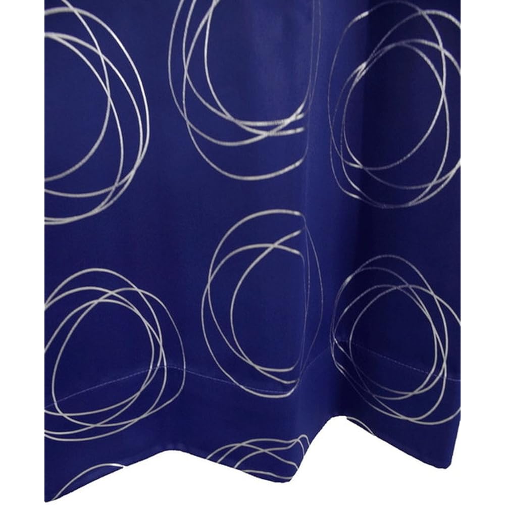 Arie Shape Memory Processing Blackout Curtains Circle Set of 2 100 x 178cm Blue