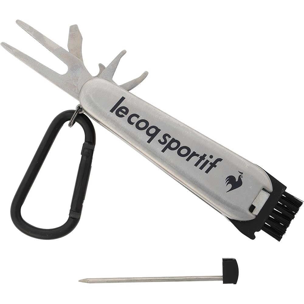 [Le Coq Sportif] Green Fork Green Fork, Marker, Iron Brush, Wrench, Flathead Screwdriver (Bottle Opener), Ballpoint Pen Golf QQBWJX06 Men's SV00 (Silver)
