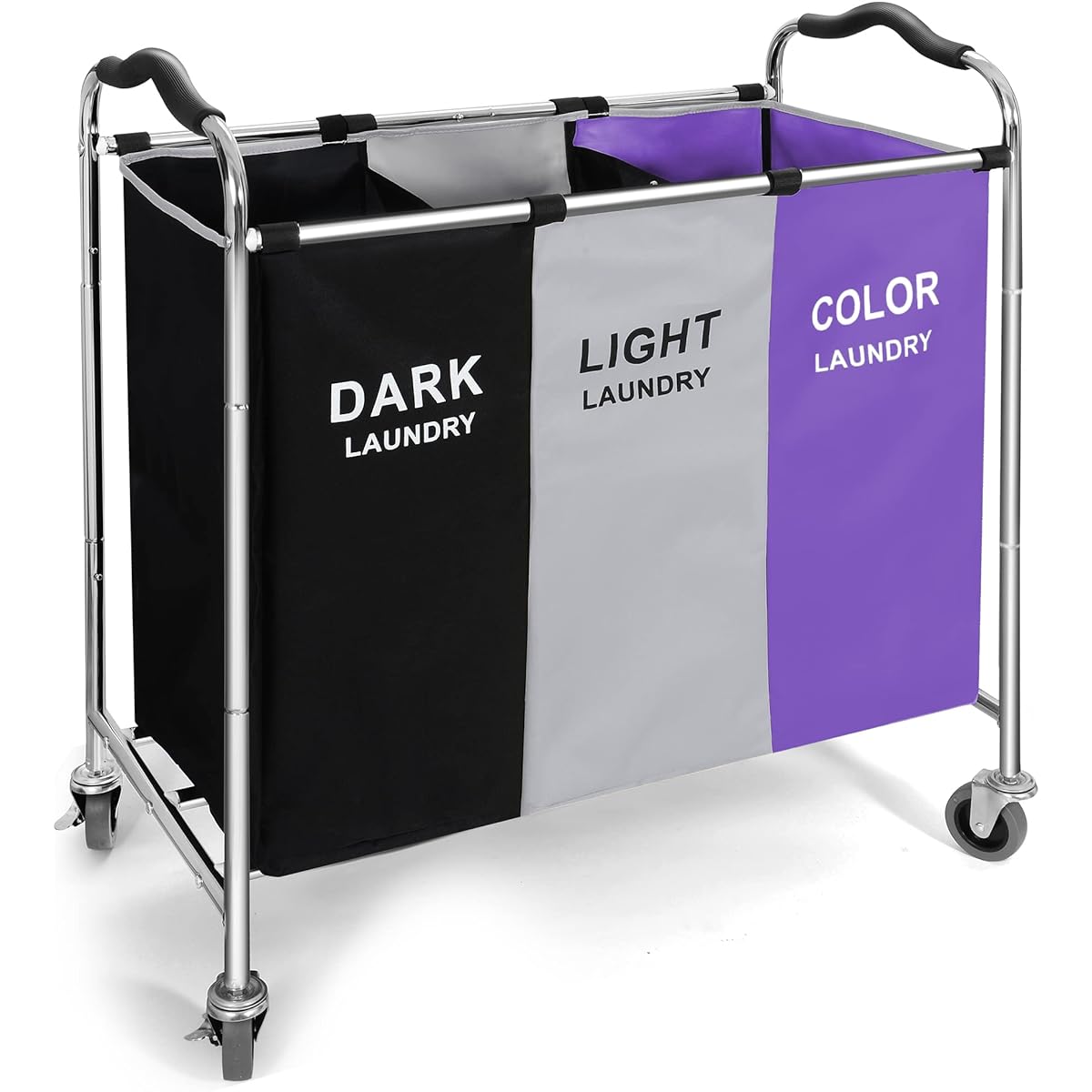 Laundry basket, 240 l laundry basket, with wheels, 40x76x88.9 cm, large laundry basket, bag for dirty clothes, toys, towels in laundry room, bathroom, closet organizer and storage