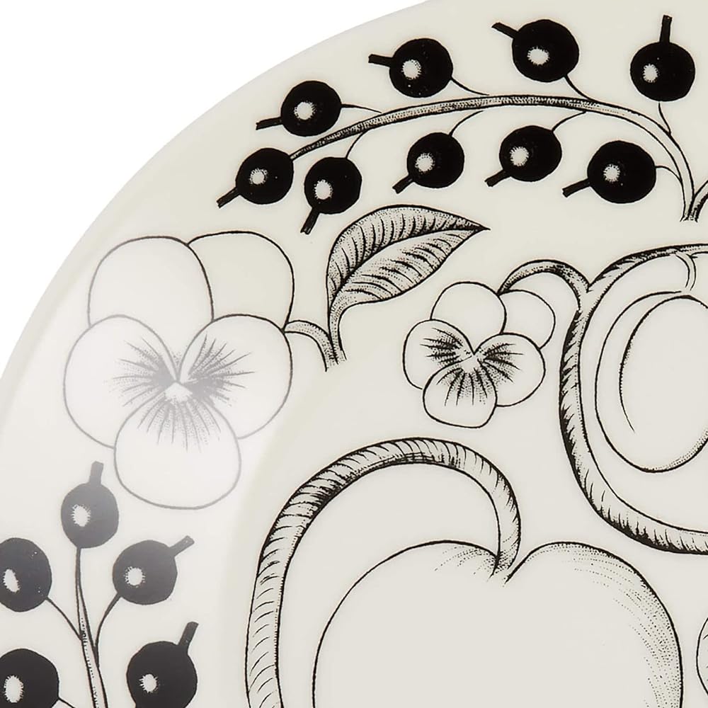 [Regular Imported Product] Arabia Paratissi Oval Plate Dish 24.5cm Black 1005394