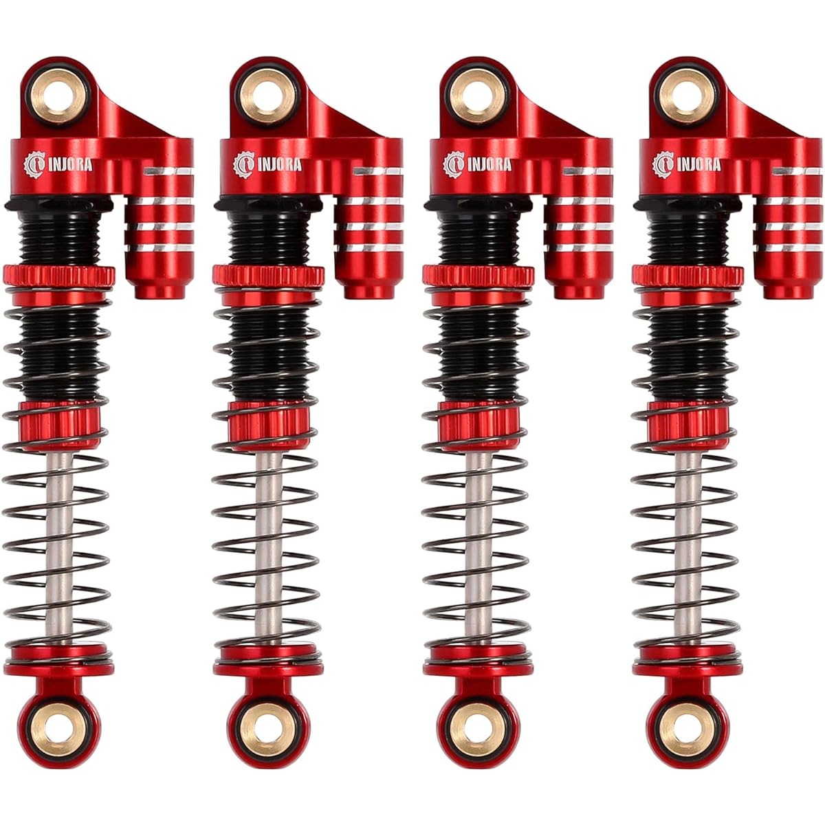 INJORA 45mm Aluminum Threaded Teleshock Absorber Oil Damper for 1/24 RC Crawler FMS FCX24 Upgrade Red
