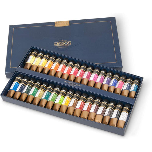 Mission Gold Water Color Set, 34 Colors by Mijello Mission Gold Class