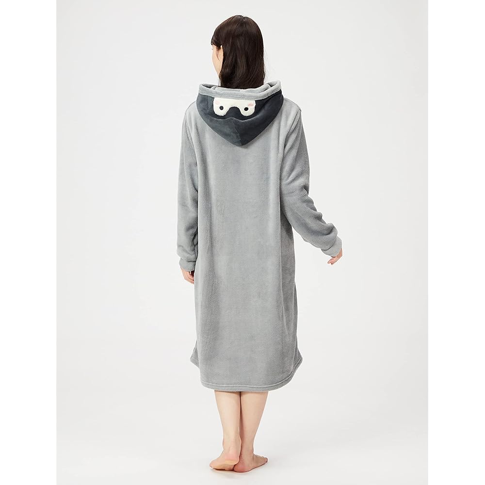 [Hima Nippon] Hooded Sweatshirt Room Wear Women's Gray M-L