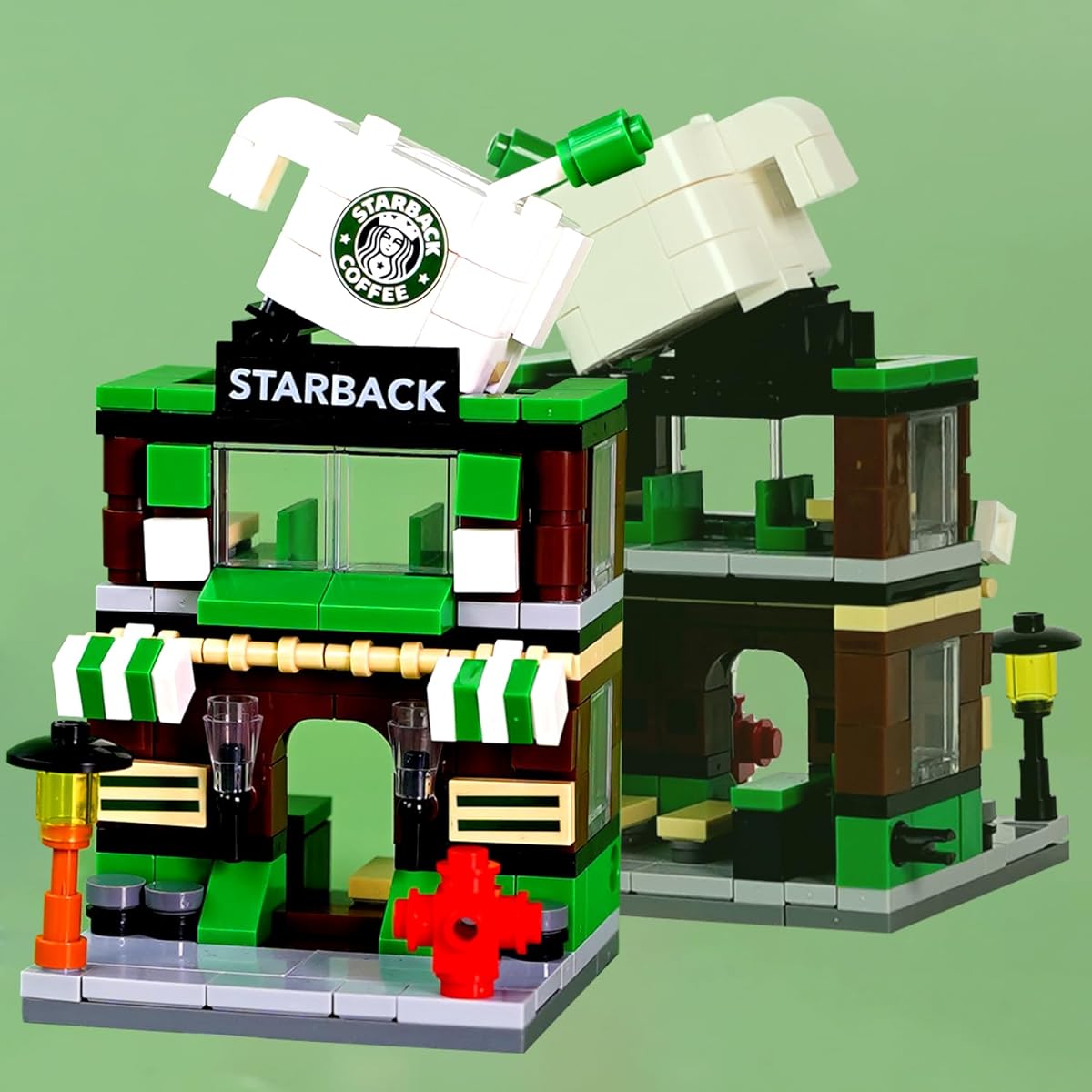 BYDEAS Building Blocks Mini City Coffee House Playset Lego Building Set 208 Pieces Educational Kit Birthday Gift for Ages 6+