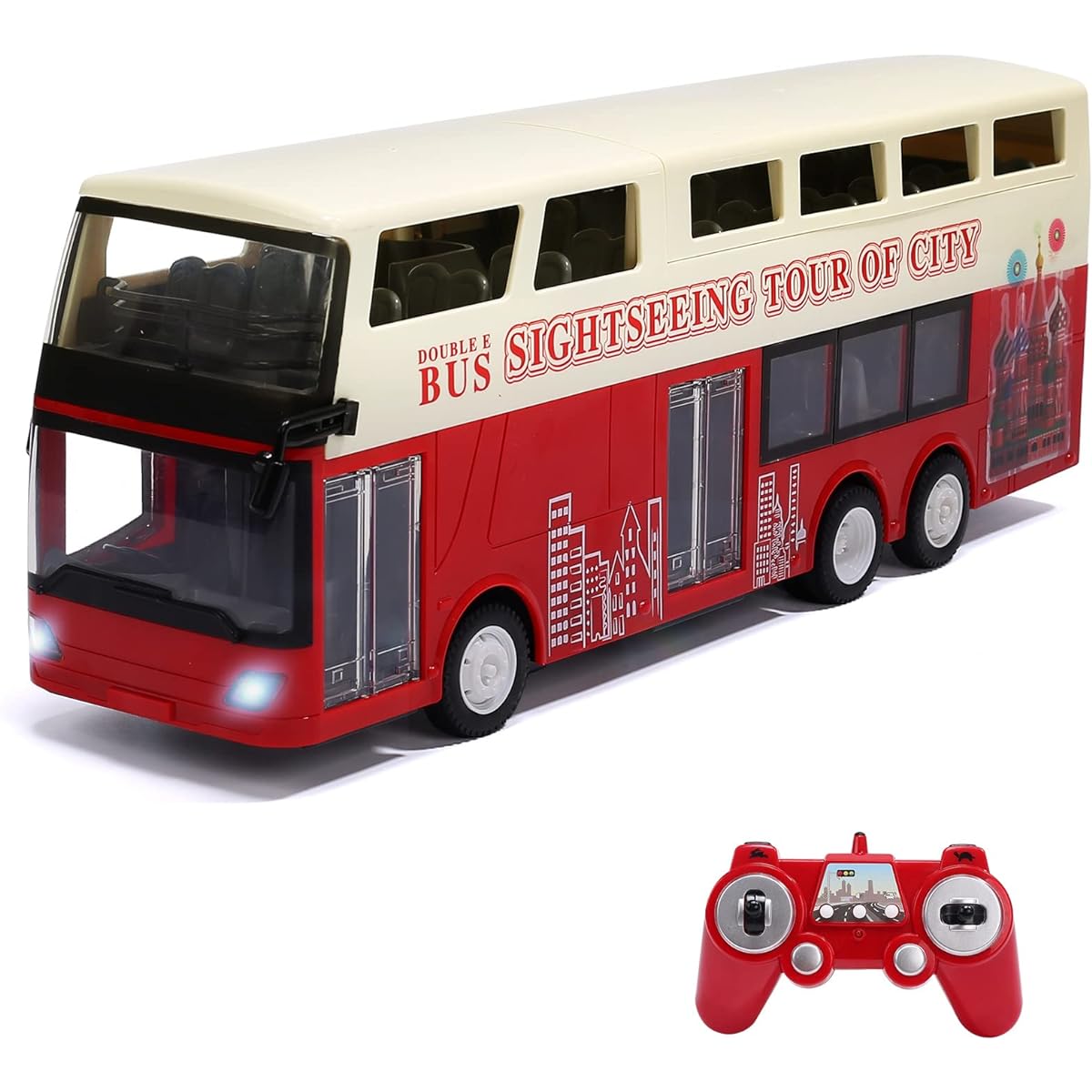 s, Open Second Floor Seats, Doors Can Be Opened and Closed, Includes Lights, Sound Effects, Speed Switching, 2.4GHz Wireless, Easy to Operate, Birthday, Christmas Present, Children, Boys, Elementary School Students, Junior High School Students E640-003
