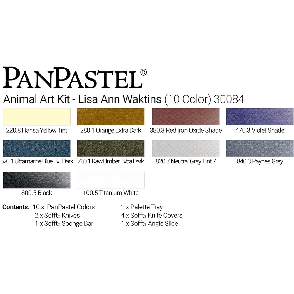 PanPastel 30084 Lisa's Animal Art Kit 10 Color Set 318444