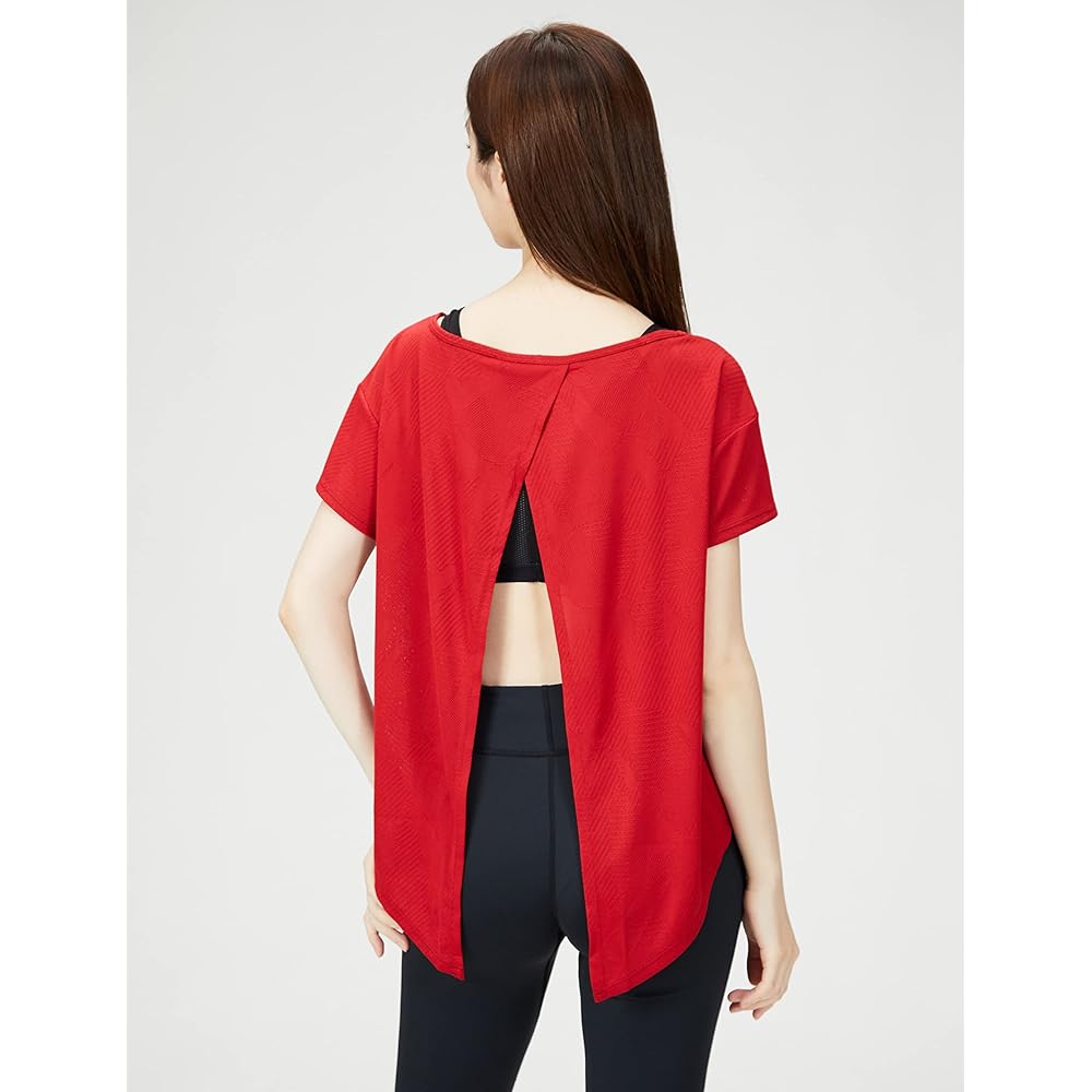 [ASICS] Training Wear Dry Open Back Jacquard Short Sleeve Shirt 2032C425 Women's
