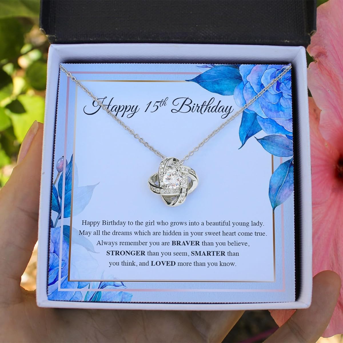 Birthday Gifts for 15 Year Old Girls - Quinceanera Gifts Birthday Gifts for 15 Year Old Girls 15th Birthday Gifts Sweet 15 Necklace for Teen Girls Includes Meaningful Message Card and Light Box