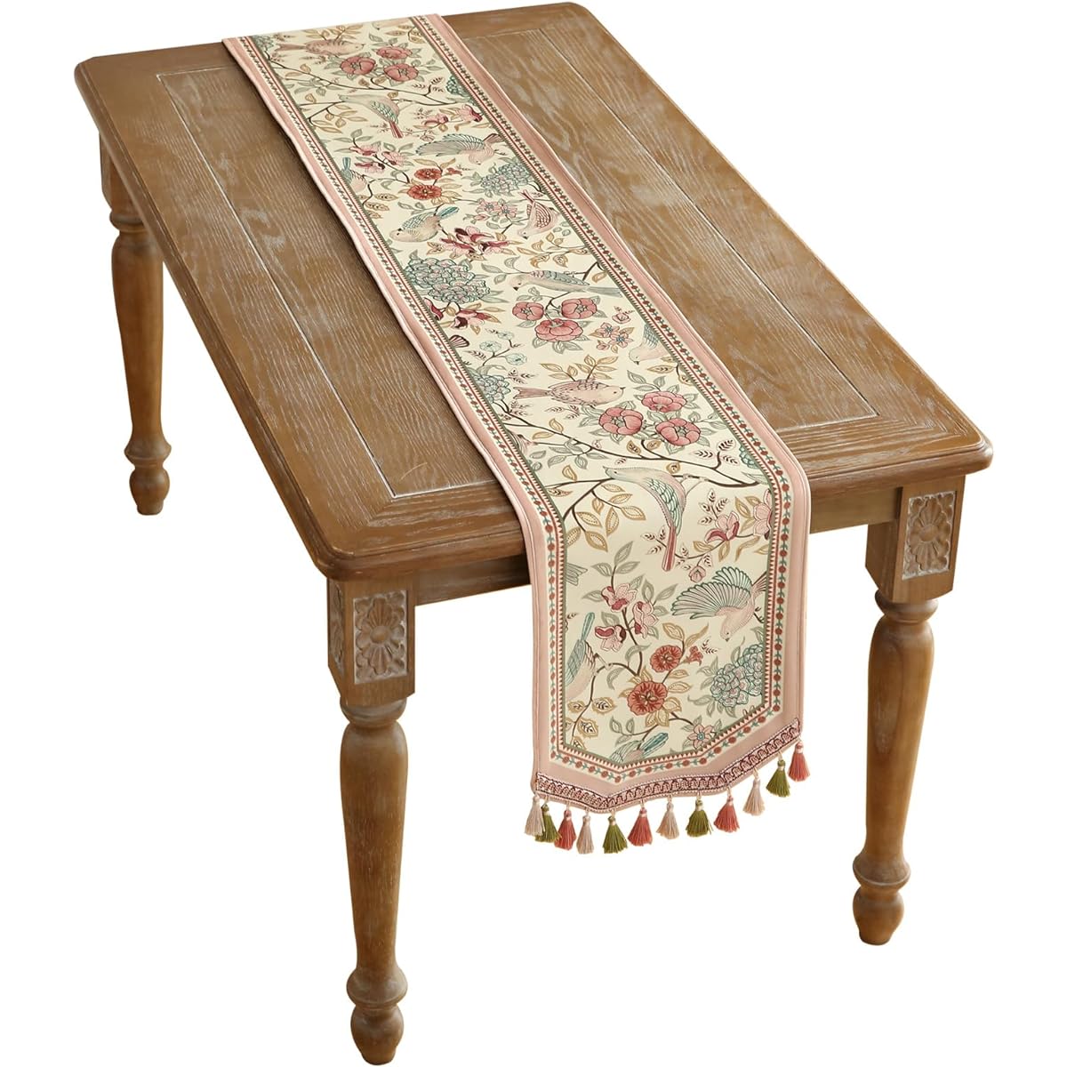 patdrea Velvet French Table Runner Farmhouse Home Kitchen Dining Decor Party Family Dinner Wedding 12" x 63"