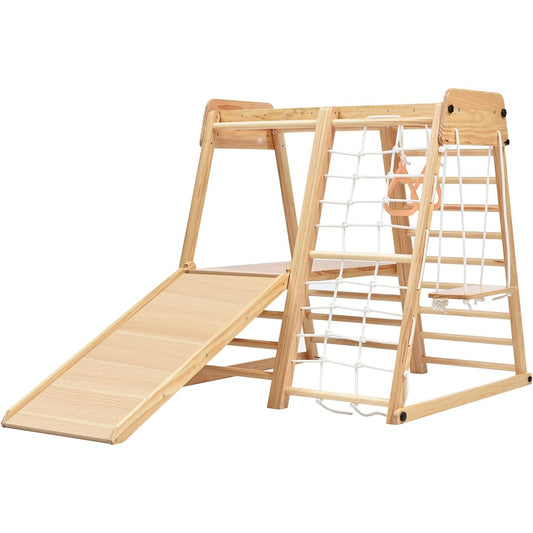 1, slide, with chalkboard, large playground equipment, indoor, wooden, natural wood, load capacity 60kg, indoor gym, playground equipment, indoor playground equipment, slide, indoor, home use, children, kids, boys, girls, compact, ages 2 to 6, gift, toy