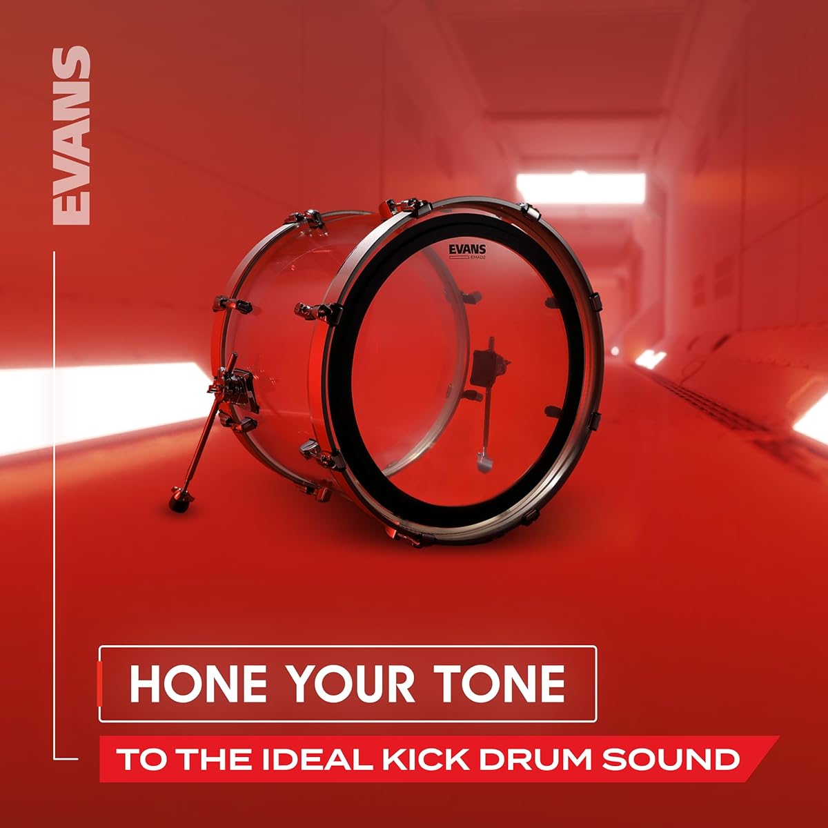 EVANS EMAD Bass Drum Head BD26REMAD / EMAD Bass Resonant (single-ply, 7.5mil) 26 inch [Official Japanese Product]