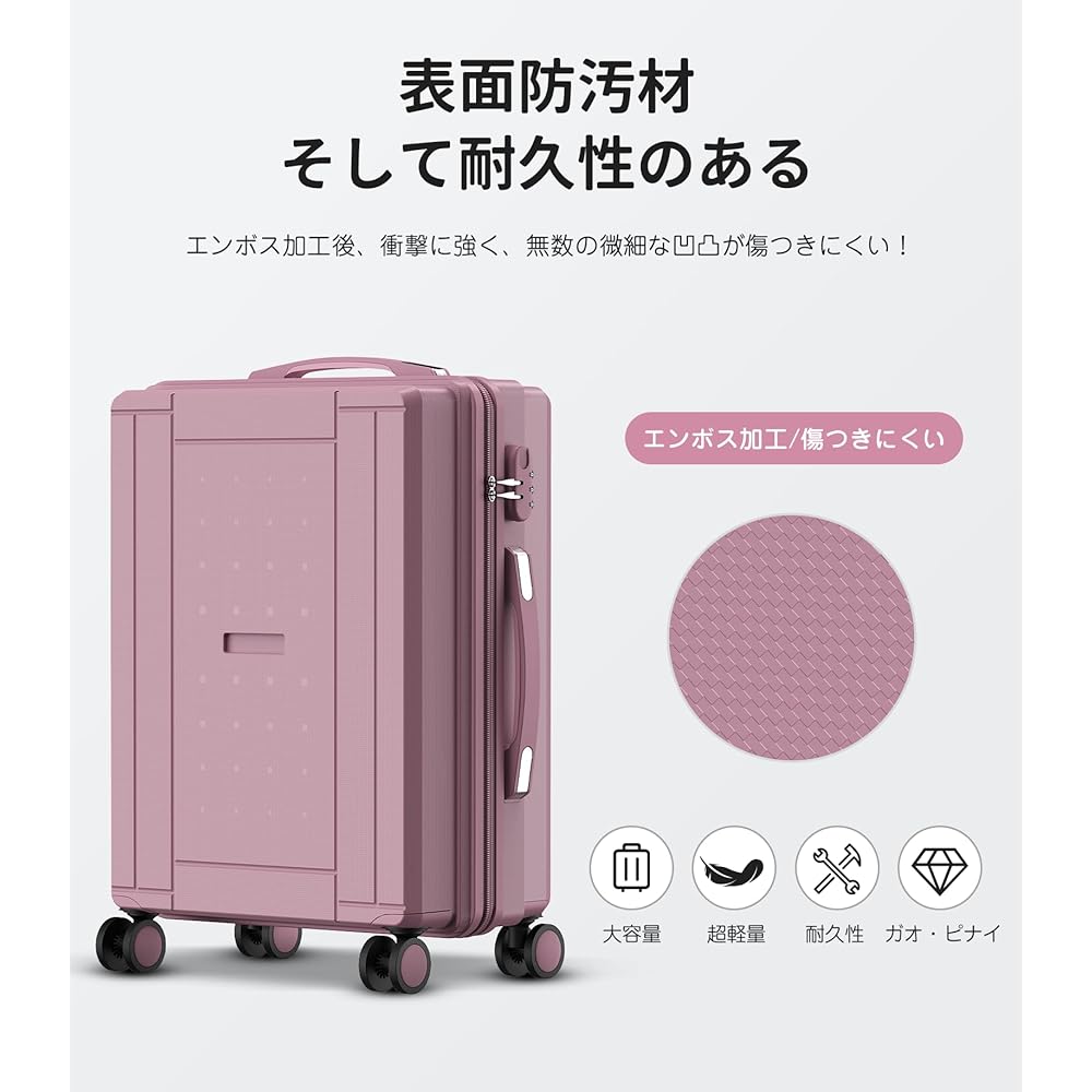 [Storager] Suitcase Carry Bag Carry Case Lightweight Large Quiet Double Casters Shockproof Travel Business Suitcase Carry Case Carry-on Zipper Carry Bag Ultra Light Zipper Popular Mini Trunk (5 colors available in 3 sizes)