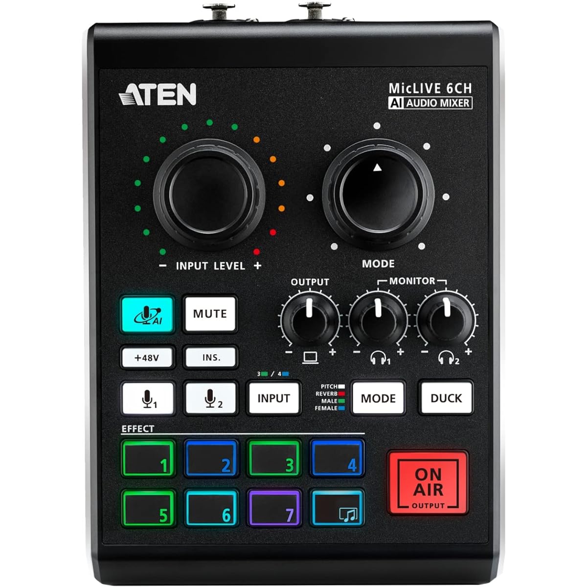 ATEN Tabletop USB Audio Mixer MicLIVE UC8000