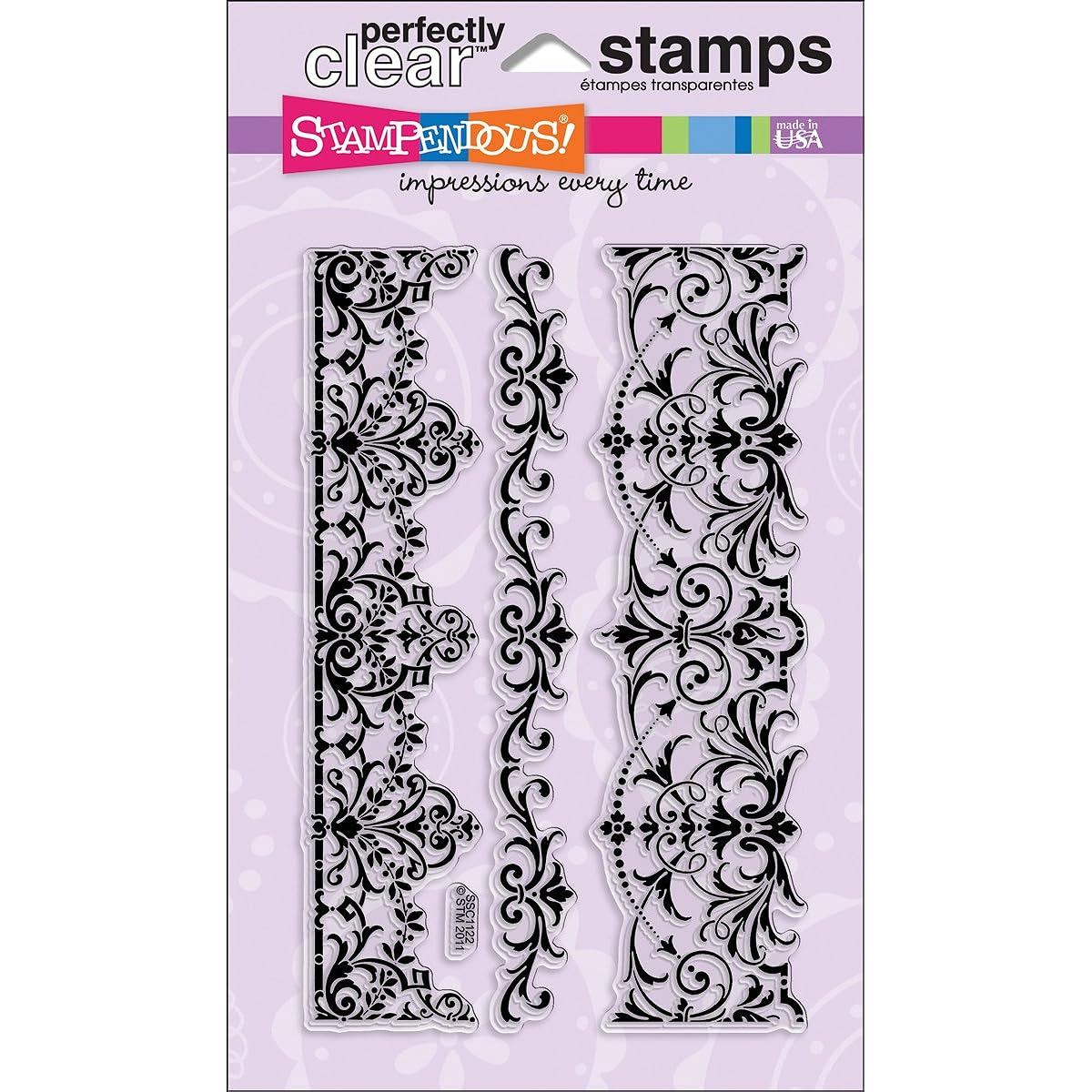 Stampendous Perfectly Clear Stamps 4"X6" Sheet-Elegant Borders (Parallel Import)