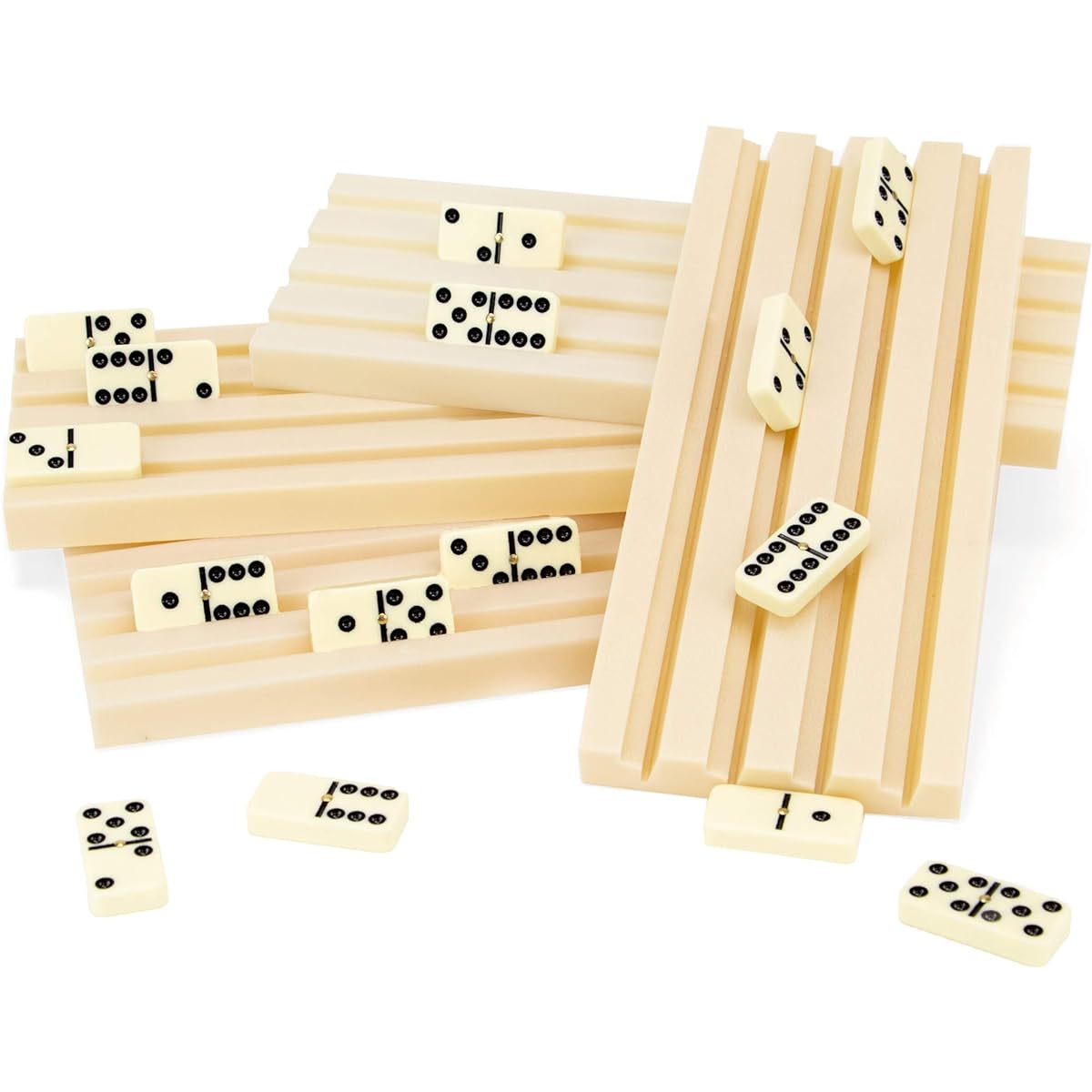 [Brybelly]Brybelly Set of Four Plastic Domino Trays by 4528686 [Parallel Import]