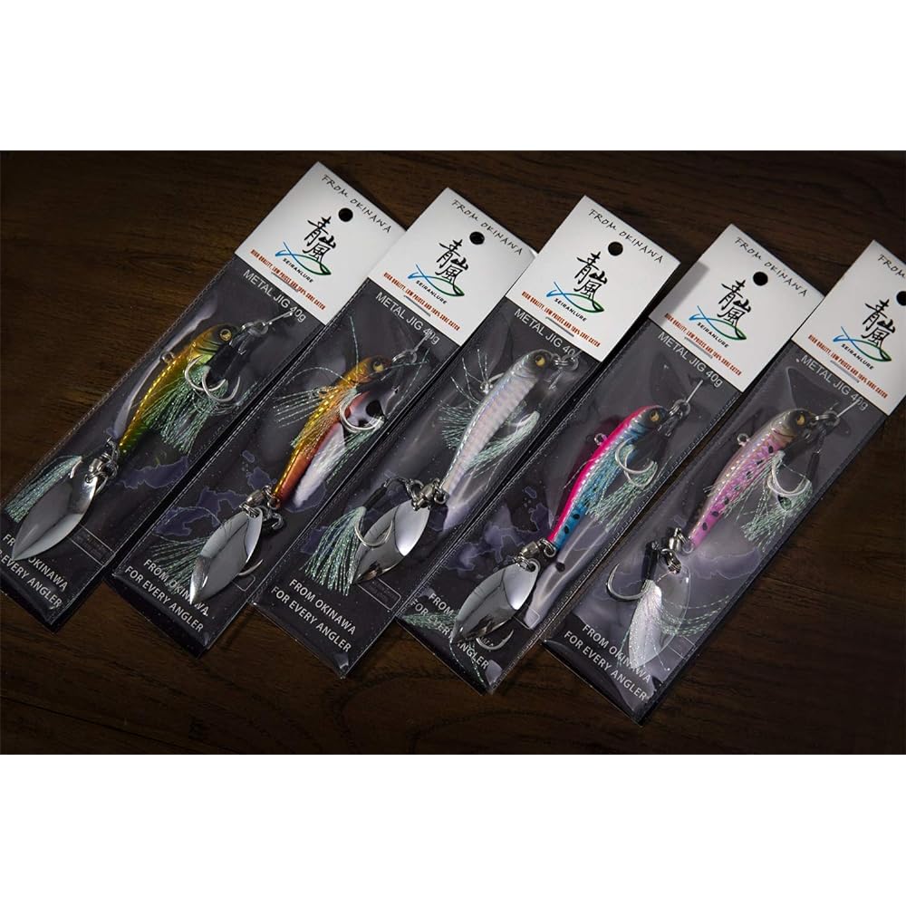 [Seiran Lure] Metal Jig, Seabass Lure, Flounder, Blue Fish, 20g, 30g, 40g, Metal Jig Set, Fishable by just reeling, Surf Hairtail, Light Jigging
