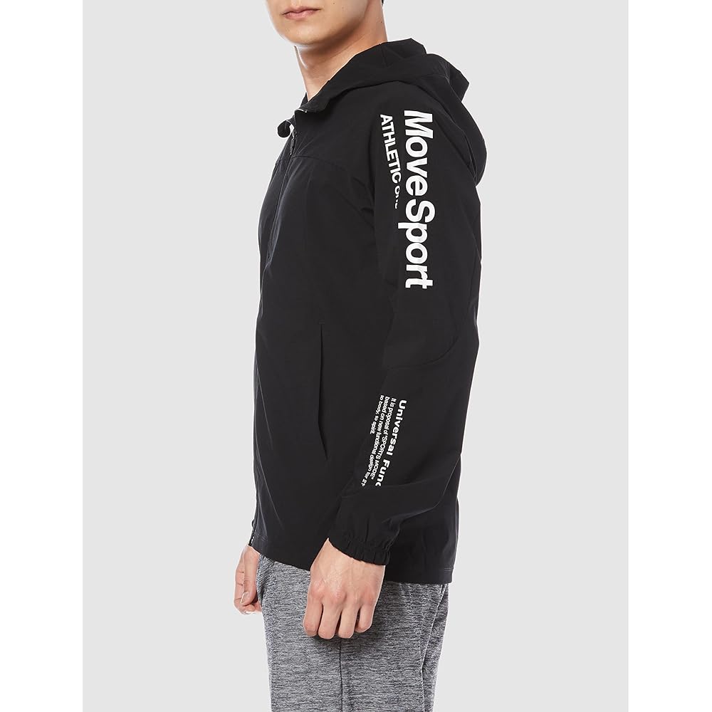 [Move Sports] Men's Windbreaker, Water Repellent, Lightweight, Stretch, Airy Transfer, with Hood