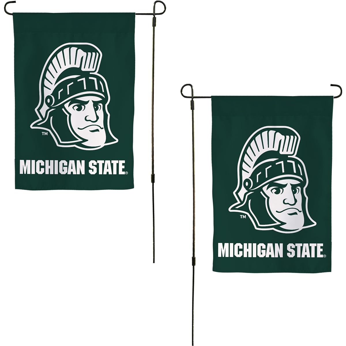 Michigan State University Garden Flag Spartans MSU Banner 100% Polyester (Design G)