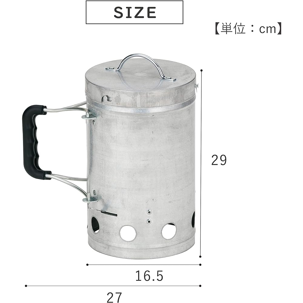 [Camping/BBQ supplies/Bonfire] Takeda Corporation Silver 27 x 16.5 x 29cm 2WAY Fire Starter Fire Extinguisher FSK08-16