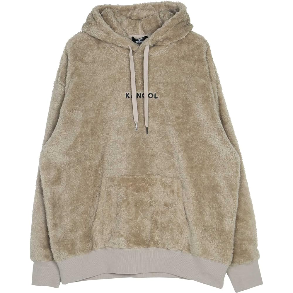 [Kangol] Logo Embroidered Pullover Boa Parka Fluffy Warm Stylish Outdoor Pull Parka Hoodie Autumn/Winter