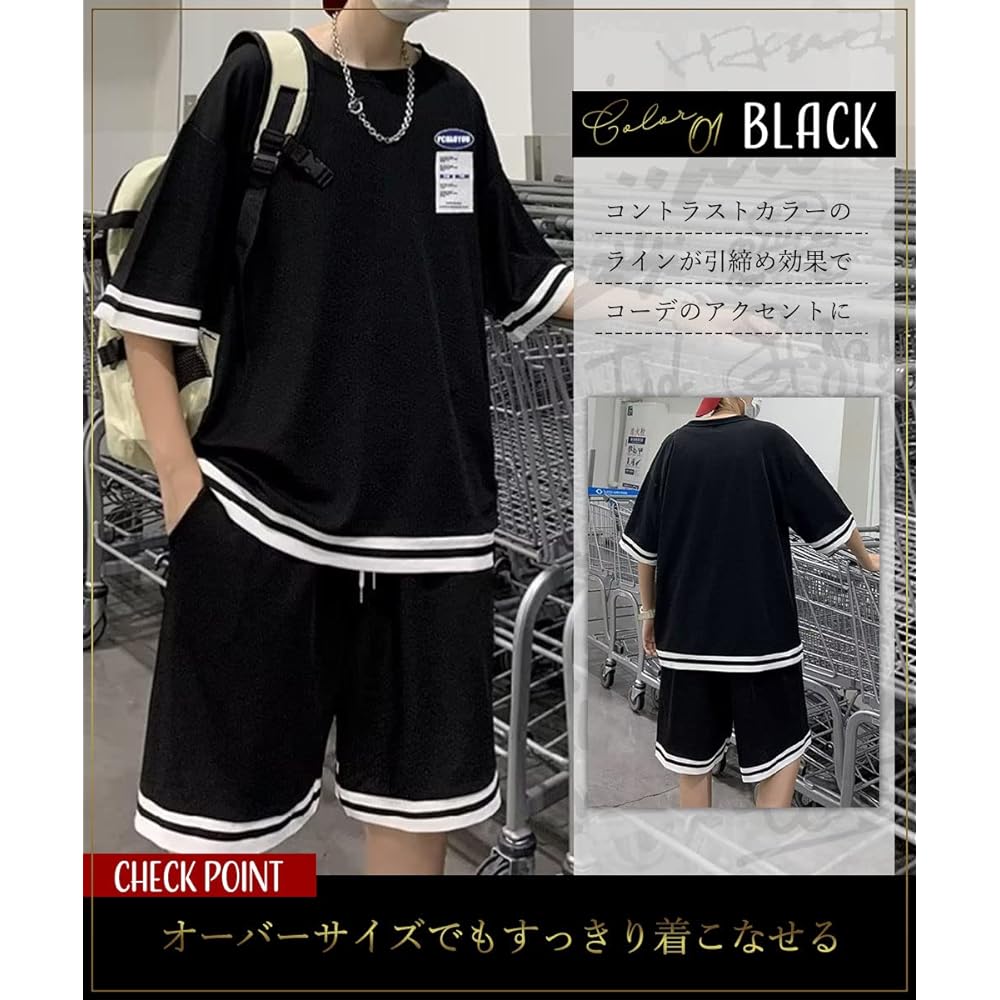 [amatsu] [Limited stock] [Light and cool setup] Jersey top and bottom setup sweatshirt short sleeve sports loungewear loungewear