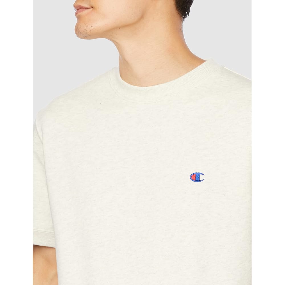 [Champion] Sweatshirt Short Sleeve Round Neck Fleece COTTON USA One Point Logo Short Sleeve Crew Neck Sweatshirt Basic C3-X013 Men's