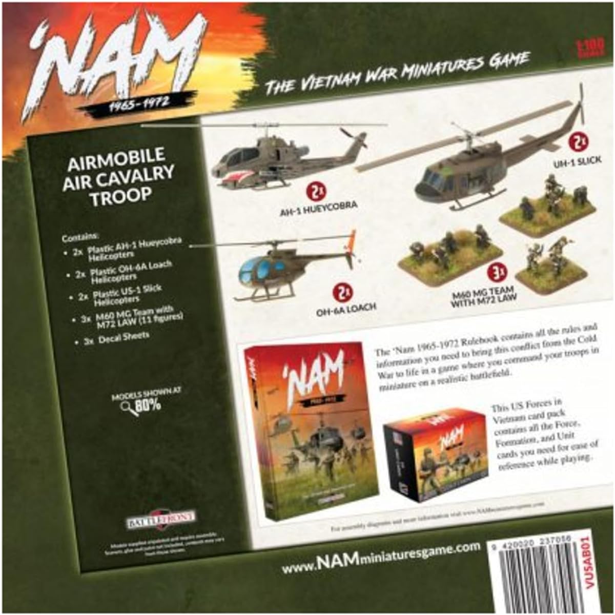 VUSAB01 Flames of War - 'NAM Airmobile Air Cavalry Troop