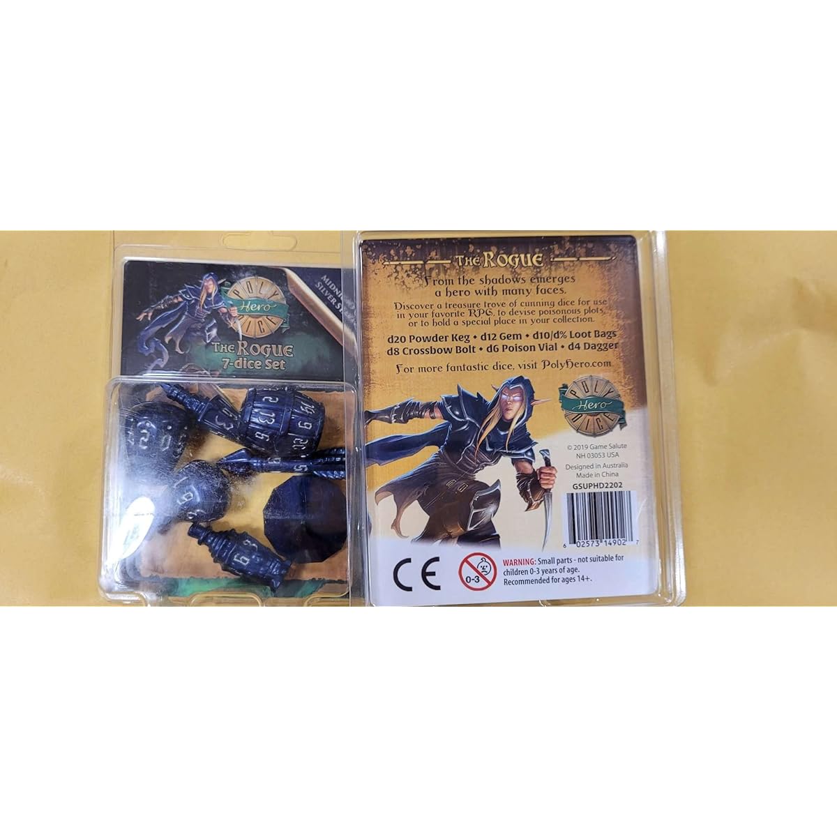 Polyhero Dice Rogue Set Midnight Blue Dice