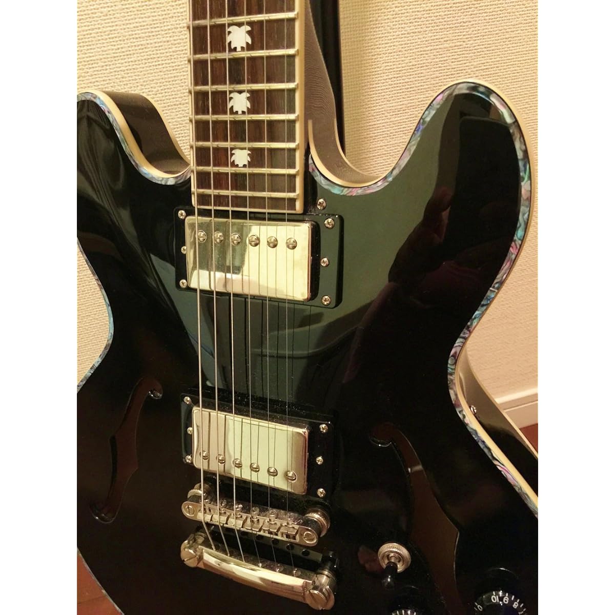 Elastic material binding sticker Avalon 2mm width around guitar body