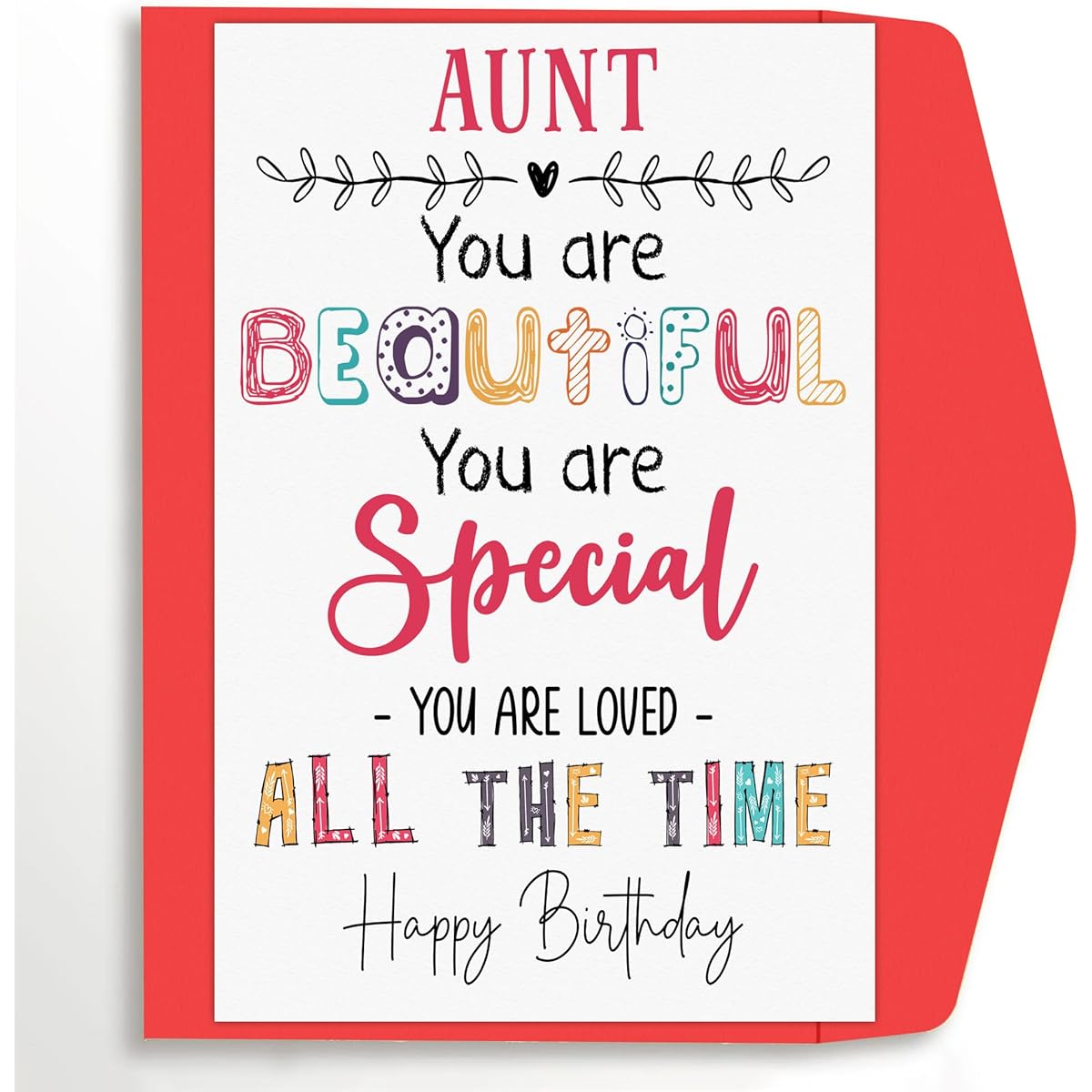 popmazing Aunt You Are Beautiful You Are Special - Aunt Birthday Cards - Greeting Birthday Cards for Aunt - Birthday Cards for Aunt - Cards for Aunt