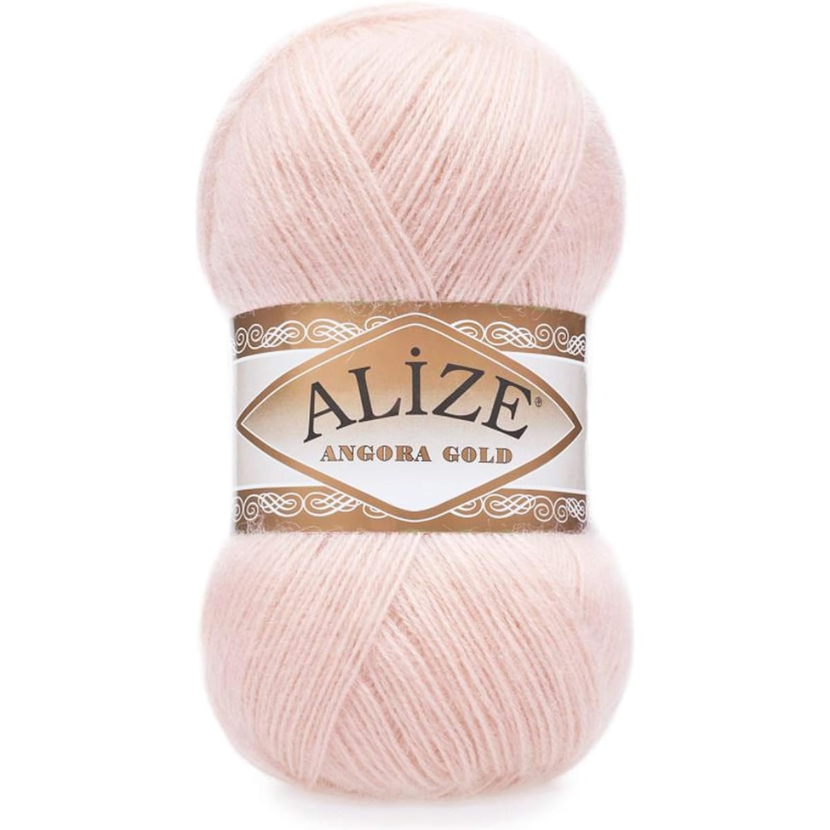 Alize Angora Gold 20% Wool 80% Acrylic Soft Lace Yarn 4 Skeins Ball 400g 2408 Yards Color (271 - Pink Pearl)