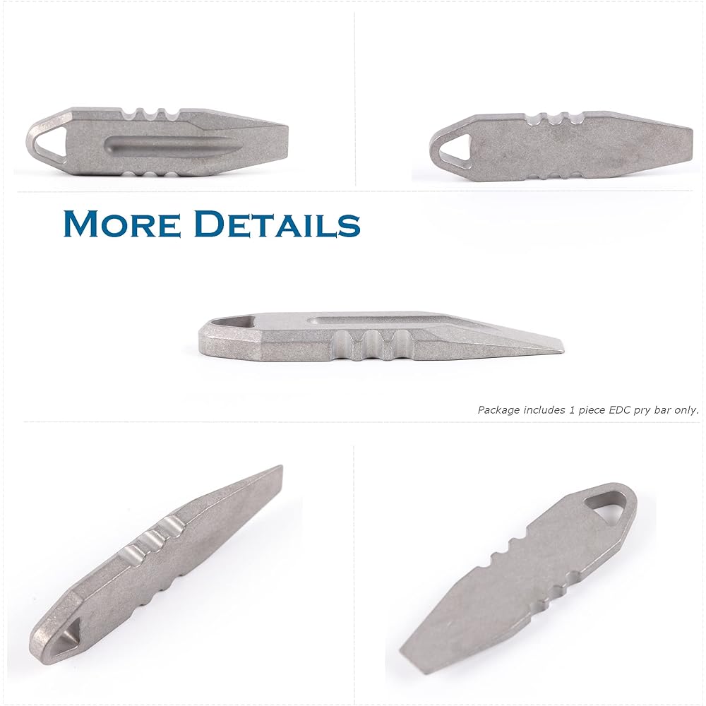 Hamans Titanium EDC Prybar Portable Mini Keychain